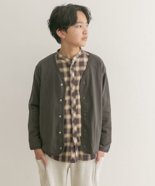 URBAN RESEARCH DOORS / アーバンリサーチ ドアーズ トップス | 裏毛Vネックカーディガン(KIDS) | 詳細11