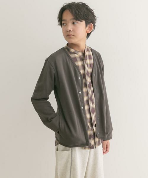 URBAN RESEARCH DOORS / アーバンリサーチ ドアーズ トップス | 裏毛Vネックカーディガン(KIDS) | 詳細14