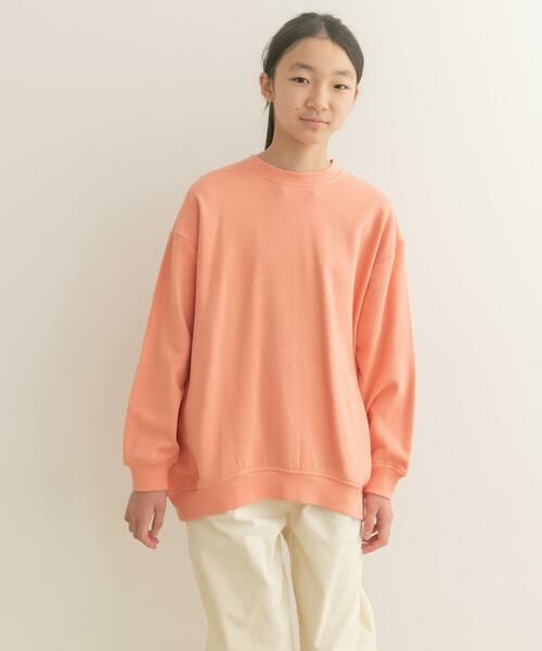 URBAN RESEARCH DOORS / アーバンリサーチ ドアーズ トップス | 裏毛クルーネック切替スウェット(KIDS)(ピンク)