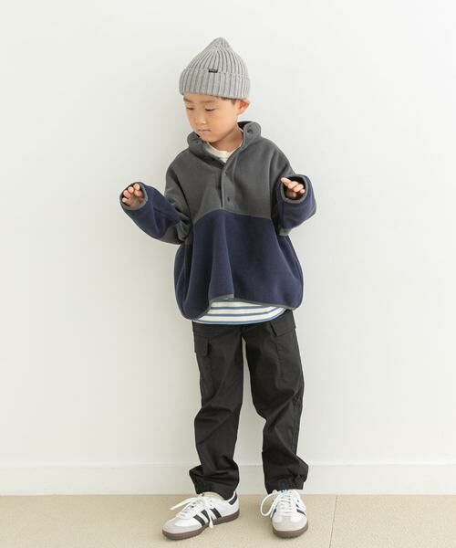 URBAN RESEARCH DOORS / アーバンリサーチ ドアーズ トップス | 『洗濯可』フリースバイカラープルオーバー(KIDS) | 詳細12