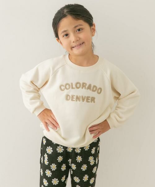 URBAN RESEARCH DOORS / アーバンリサーチ ドアーズ トップス | 『親子リンク』パイル刺繍ロゴスウェット(KIDS)(アイボリー)