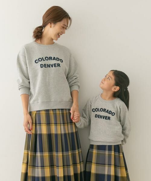 URBAN RESEARCH DOORS / アーバンリサーチ ドアーズ トップス | 『親子リンク』パイル刺繍ロゴスウェット(KIDS)(グレー系その他)