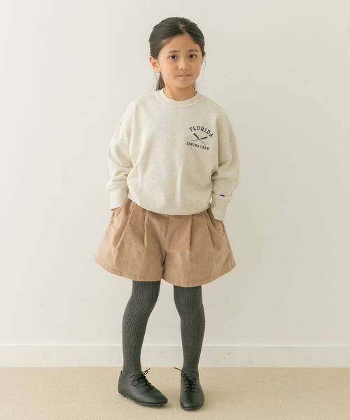 URBAN RESEARCH DOORS / アーバンリサーチ ドアーズ パンツ | 『WEB/一部店舗限定サイズ』コーデュロイWタックキュロット(KIDS) | 詳細1