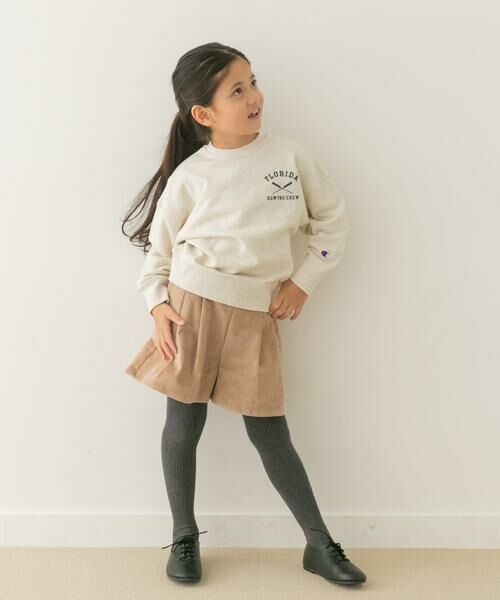 URBAN RESEARCH DOORS / アーバンリサーチ ドアーズ パンツ | 『WEB/一部店舗限定サイズ』コーデュロイWタックキュロット(KIDS) | 詳細3