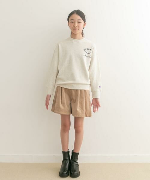 URBAN RESEARCH DOORS / アーバンリサーチ ドアーズ パンツ | 『WEB/一部店舗限定サイズ』コーデュロイWタックキュロット(KIDS) | 詳細5