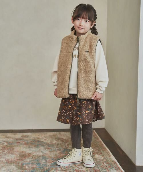 URBAN RESEARCH DOORS / アーバンリサーチ ドアーズ パンツ | 花柄コーデュロイフレアキュロット(KIDS) | 詳細1