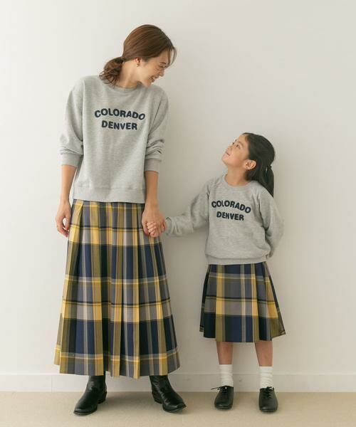 URBAN RESEARCH DOORS / アーバンリサーチ ドアーズ パンツ | 『親子リンク』カラーチェックスカート(KIDS)(ブルー)