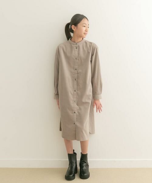 URBAN RESEARCH DOORS / アーバンリサーチ ドアーズ ワンピース | 『親子リンク』『WEB/一部店舗限定』『UR TECH』コーデュロイシャツワンピース(KIDS) | 詳細24