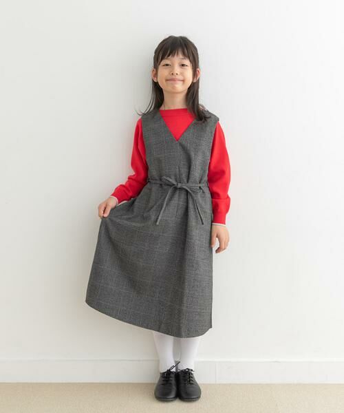 URBAN RESEARCH DOORS/アーバンリサーチ ドアーズ 『親子リンク』『UR TECH』ツイルジャンパースカート(KIDS) チェック 120 URBAN RESEARCH DOORS/アーバンリサーチ ドアーズ 『親子リンク』『UR TECH』ツイルジャンパースカート(KIDS) チェック 120