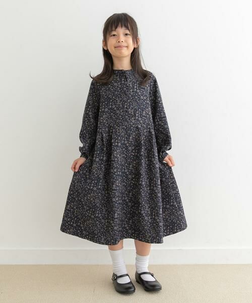 URBAN RESEARCH DOORS/アーバンリサーチ ドアーズ 『親子リンク』フラワープリントワンピース(KIDS) ネイビー 120 URBAN RESEARCH DOORS/アーバンリサーチ ドアーズ 『親子リンク』フラワープリントワンピース(KIDS) ネイビー 120