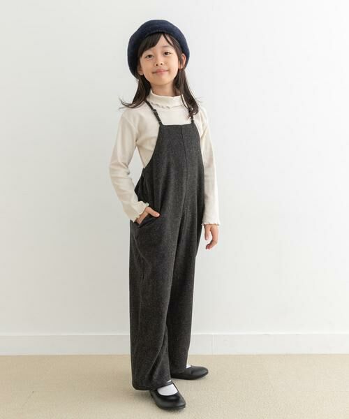 URBAN RESEARCH DOORS/アーバンリサーチ ドアーズ 『親子リンク』ネップツイードサロペット(KIDS) チャコールグレー 120 URBAN RESEARCH DOORS/アーバンリサーチ ドアーズ 『親子リンク』ネップツイードサロペット(KIDS) チャコールグレー 120