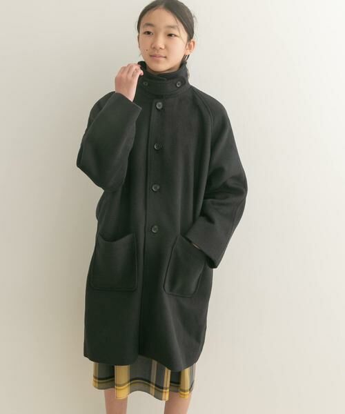 URBAN RESEARCH DOORS / アーバンリサーチ ドアーズ アウター | 『WEB/一部店舗限定』ステンカラーウール混コート(KIDS) | 詳細1