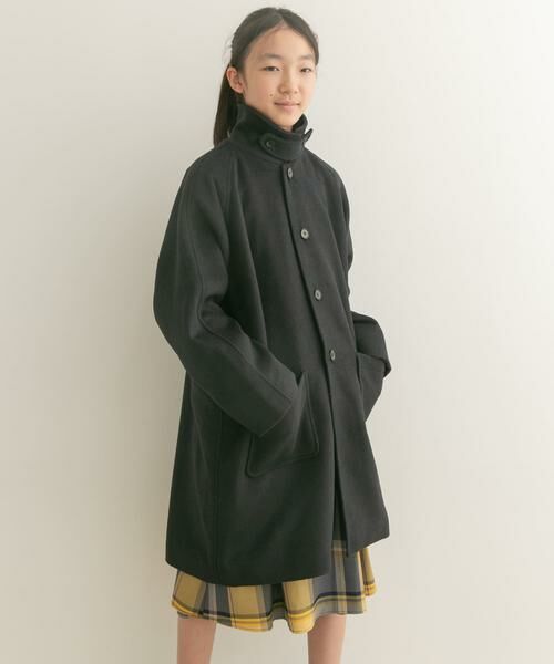 URBAN RESEARCH DOORS / アーバンリサーチ ドアーズ アウター | 『WEB/一部店舗限定』ステンカラーウール混コート(KIDS) | 詳細3