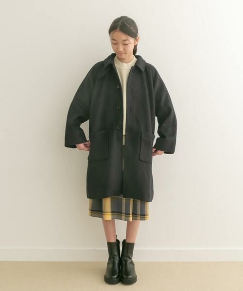URBAN RESEARCH DOORS / アーバンリサーチ ドアーズ アウター | 『WEB/一部店舗限定』ステンカラーウール混コート(KIDS) | 詳細5