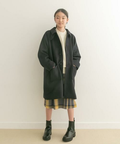 URBAN RESEARCH DOORS / アーバンリサーチ ドアーズ アウター | 『WEB/一部店舗限定』ステンカラーウール混コート(KIDS) | 詳細7