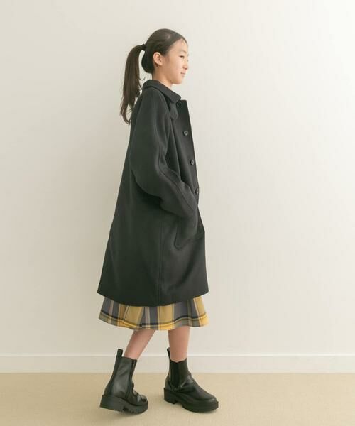 URBAN RESEARCH DOORS / アーバンリサーチ ドアーズ アウター | 『WEB/一部店舗限定』ステンカラーウール混コート(KIDS) | 詳細8