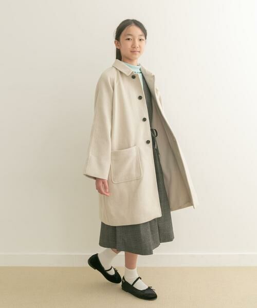 URBAN RESEARCH DOORS / アーバンリサーチ ドアーズ アウター | 『WEB/一部店舗限定』ステンカラーウール混コート(KIDS) | 詳細28