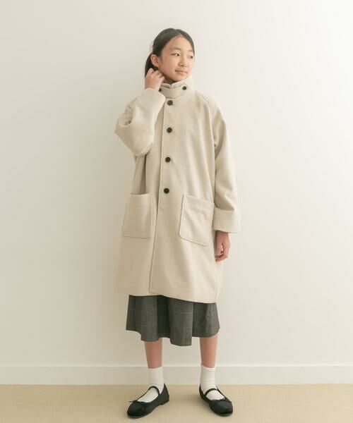 URBAN RESEARCH DOORS / アーバンリサーチ ドアーズ アウター | 『WEB/一部店舗限定』ステンカラーウール混コート(KIDS) | 詳細23