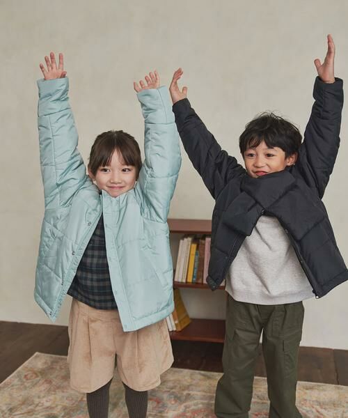 URBAN RESEARCH DOORS / アーバンリサーチ ドアーズ アウター | 『洗濯可/撥水』マフラー付き中綿ノーカラージャケット(KIDS) | 詳細14