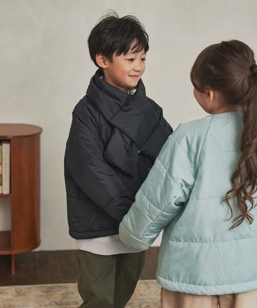 URBAN RESEARCH DOORS / アーバンリサーチ ドアーズ アウター | 『洗濯可/撥水』マフラー付き中綿ノーカラージャケット(KIDS) | 詳細15
