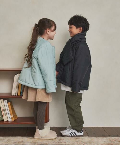 URBAN RESEARCH DOORS / アーバンリサーチ ドアーズ アウター | 『洗濯可/撥水』マフラー付き中綿ノーカラージャケット(KIDS) | 詳細16