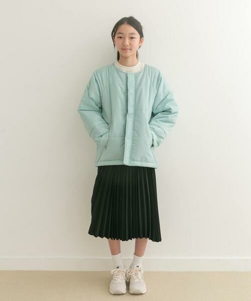 URBAN RESEARCH DOORS / アーバンリサーチ ドアーズ アウター | 『WEB/一部店舗限定』『洗濯可/撥水』マフラー付き中綿ノーカラージャケット(KIDS) | 詳細13