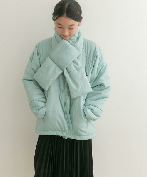 URBAN RESEARCH DOORS / アーバンリサーチ ドアーズ アウター | 『WEB/一部店舗限定』『洗濯可/撥水』マフラー付き中綿ノーカラージャケット(KIDS) | 詳細3