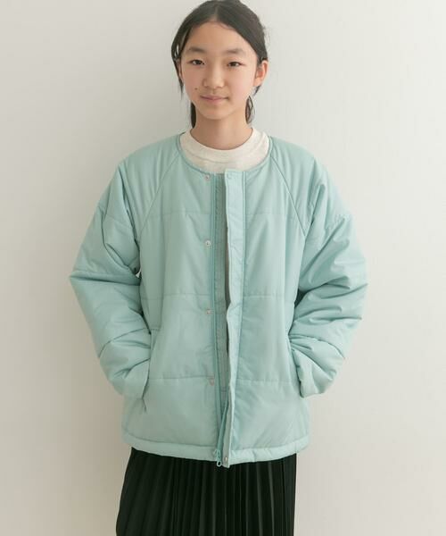 URBAN RESEARCH DOORS / アーバンリサーチ ドアーズ アウター | 『WEB/一部店舗限定』『洗濯可/撥水』マフラー付き中綿ノーカラージャケット(KIDS) | 詳細9