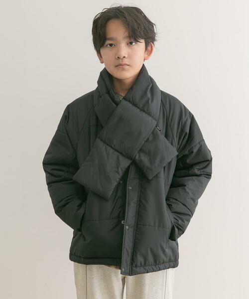 URBAN RESEARCH DOORS / アーバンリサーチ ドアーズ アウター | 『WEB/一部店舗限定』『洗濯可/撥水』マフラー付き中綿ノーカラージャケット(KIDS) | 詳細21