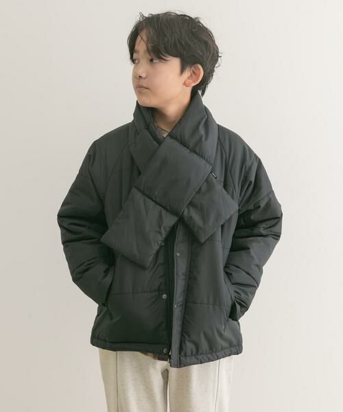 URBAN RESEARCH DOORS / アーバンリサーチ ドアーズ アウター | 『WEB/一部店舗限定』『洗濯可/撥水』マフラー付き中綿ノーカラージャケット(KIDS) | 詳細22