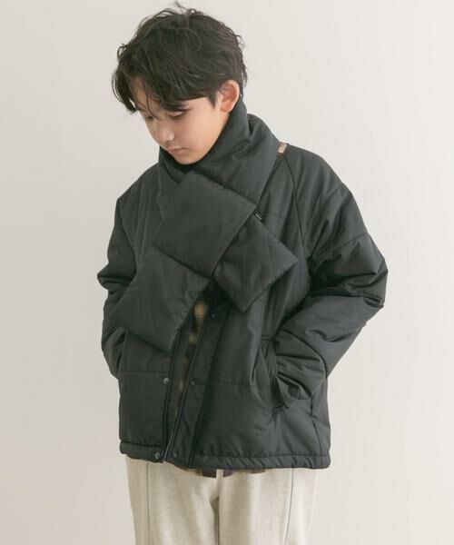 URBAN RESEARCH DOORS / アーバンリサーチ ドアーズ アウター | 『WEB/一部店舗限定』『洗濯可/撥水』マフラー付き中綿ノーカラージャケット(KIDS) | 詳細23