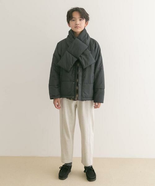 URBAN RESEARCH DOORS / アーバンリサーチ ドアーズ アウター | 『WEB/一部店舗限定』『洗濯可/撥水』マフラー付き中綿ノーカラージャケット(KIDS) | 詳細25