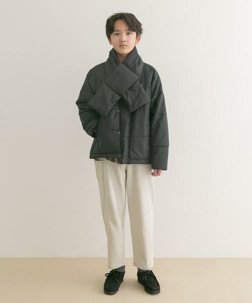 URBAN RESEARCH DOORS / アーバンリサーチ ドアーズ アウター | 『WEB/一部店舗限定』『洗濯可/撥水』マフラー付き中綿ノーカラージャケット(KIDS) | 詳細26