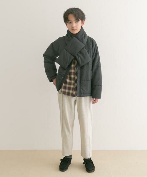URBAN RESEARCH DOORS / アーバンリサーチ ドアーズ アウター | 『WEB/一部店舗限定』『洗濯可/撥水』マフラー付き中綿ノーカラージャケット(KIDS) | 詳細27