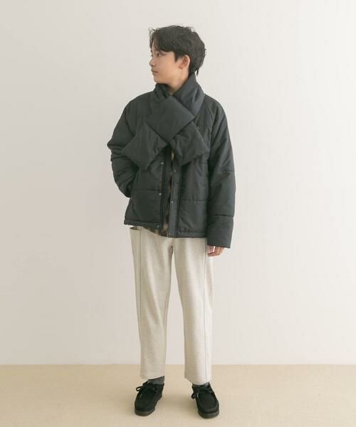 URBAN RESEARCH DOORS / アーバンリサーチ ドアーズ アウター | 『WEB/一部店舗限定』『洗濯可/撥水』マフラー付き中綿ノーカラージャケット(KIDS) | 詳細28