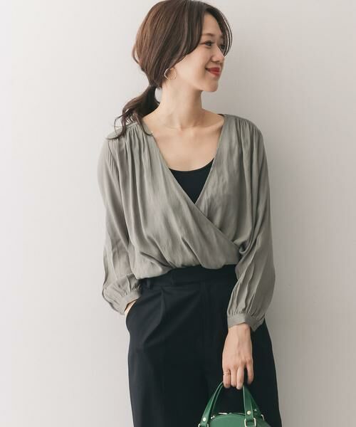 URBAN RESEARCH DOORS / アーバンリサーチ ドアーズ シャツ・ブラウス | カシュクールブラウス∴ | 詳細15