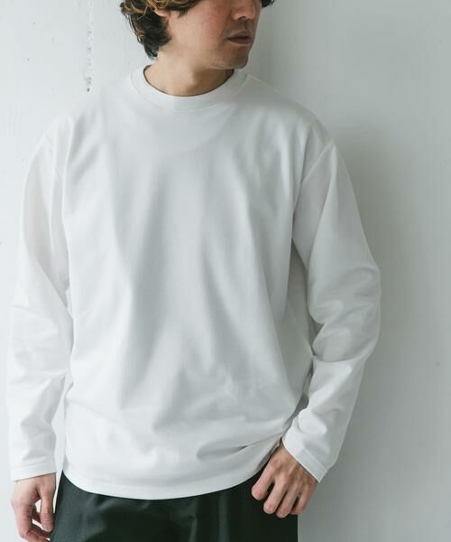 URBAN RESEARCH DOORS / アーバンリサーチ ドアーズ Tシャツ | 『イージーケア』ポンチ ロングスリーブ Tシャツ | 詳細1