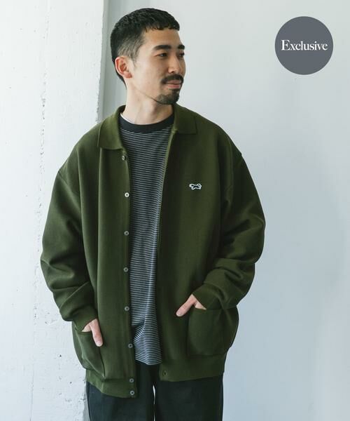 URBAN RESEARCH DOORS / アーバンリサーチ ドアーズ カーディガン・ボレロ | 『別注』PENNYS×DOORS THE FOX シャツカーディガン(カーキ)