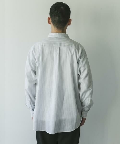 URBAN RESEARCH DOORS / アーバンリサーチ ドアーズ シャツ・ブラウス | シアーボイルストライプロングスリーブシャツ | 詳細18
