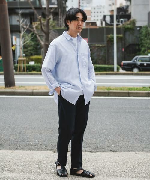 URBAN RESEARCH DOORS / アーバンリサーチ ドアーズ シャツ・ブラウス | シアーボイルストライプロングスリーブシャツ | 詳細26