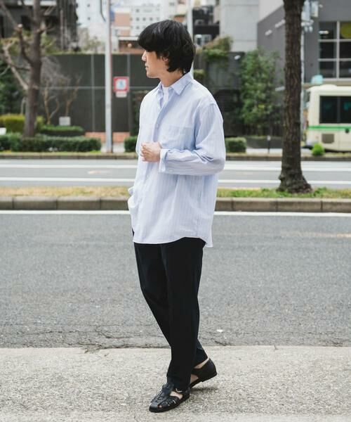 URBAN RESEARCH DOORS / アーバンリサーチ ドアーズ シャツ・ブラウス | シアーボイルストライプロングスリーブシャツ | 詳細27