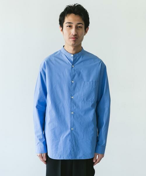 URBAN RESEARCH DOORS / アーバンリサーチ ドアーズ シャツ・ブラウス | シルクブレンド ロングスリーブバンドカラーシャツ | 詳細16