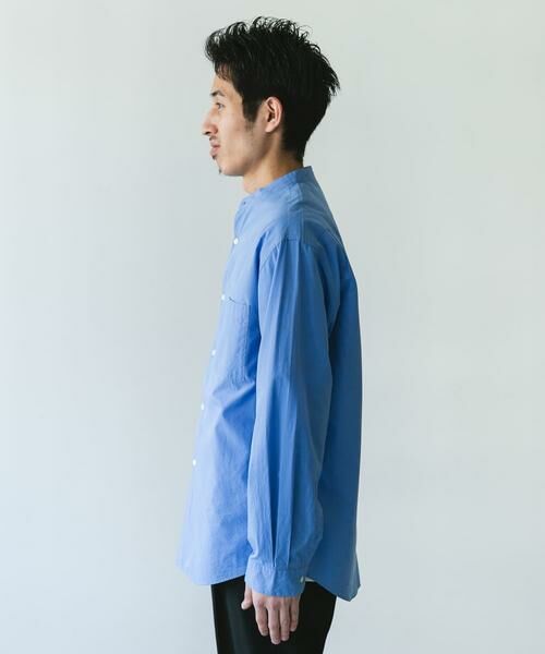 URBAN RESEARCH DOORS / アーバンリサーチ ドアーズ シャツ・ブラウス | シルクブレンド ロングスリーブバンドカラーシャツ | 詳細17