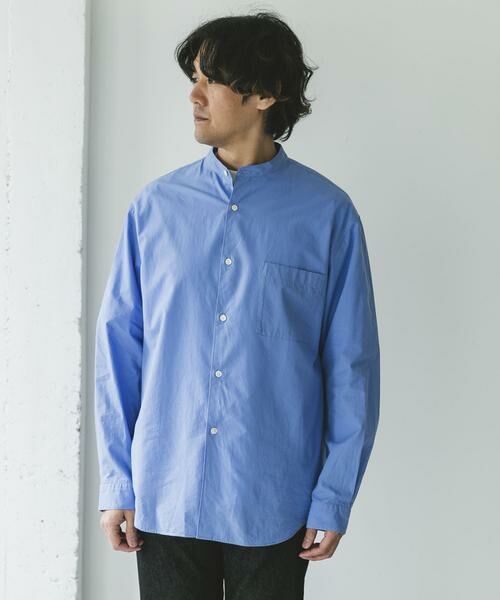 URBAN RESEARCH DOORS / アーバンリサーチ ドアーズ シャツ・ブラウス | シルクブレンド ロングスリーブバンドカラーシャツ | 詳細19