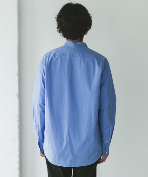 URBAN RESEARCH DOORS / アーバンリサーチ ドアーズ シャツ・ブラウス | シルクブレンド ロングスリーブバンドカラーシャツ | 詳細21
