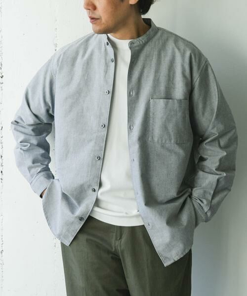 URBAN RESEARCH DOORS / アーバンリサーチ ドアーズ シャツ・ブラウス | オックスバンドカラーシャツ | 詳細13