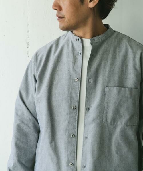 URBAN RESEARCH DOORS / アーバンリサーチ ドアーズ シャツ・ブラウス | オックスバンドカラーシャツ(ブラック)