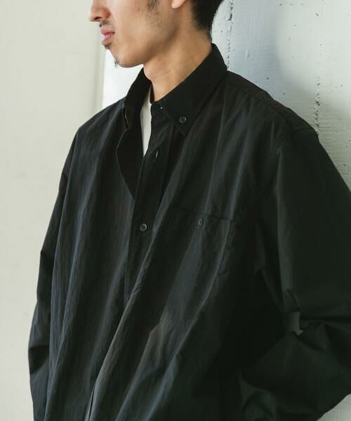 URBAN RESEARCH DOORS / アーバンリサーチ ドアーズ シャツ・ブラウス | ナイロンタッサー ボタンダウンロングスリーブシャツ | 詳細6