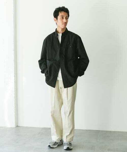 URBAN RESEARCH DOORS / アーバンリサーチ ドアーズ シャツ・ブラウス | ナイロンタッサー ボタンダウンロングスリーブシャツ | 詳細7