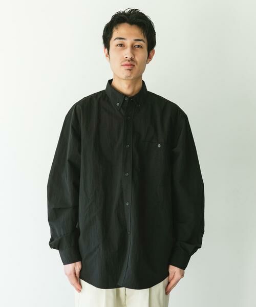 URBAN RESEARCH DOORS / アーバンリサーチ ドアーズ シャツ・ブラウス | ナイロンタッサー ボタンダウンロングスリーブシャツ | 詳細9